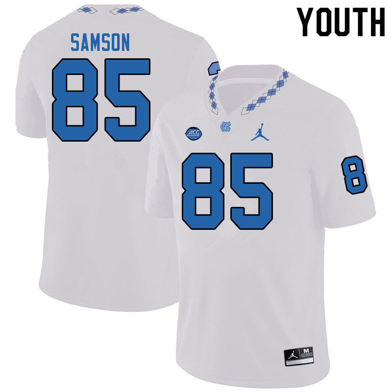 Jordan Brand Youth #85 Dom Samson North Carolina Tar Heels College Football Jerseys Sale-White